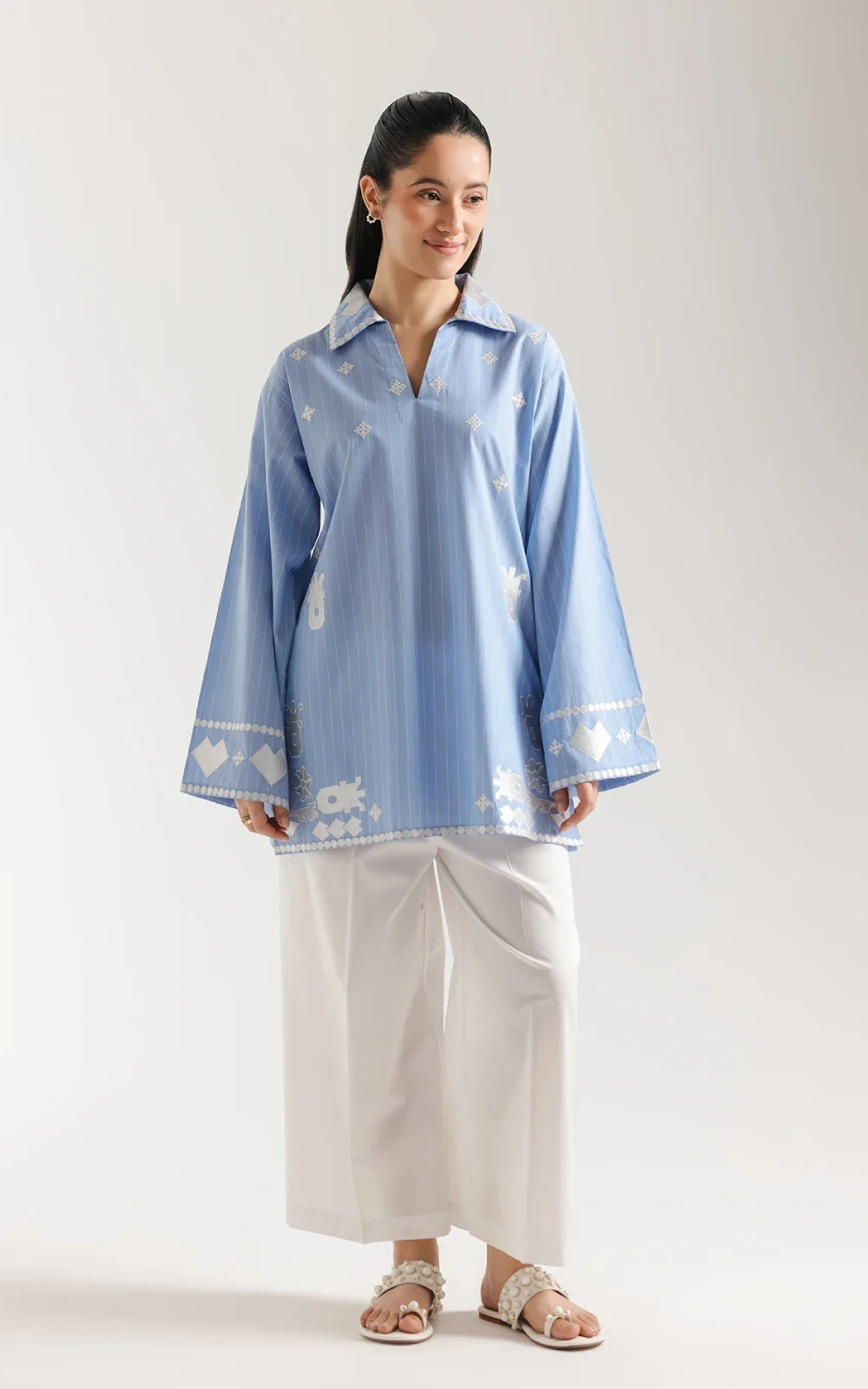 Embroidered Shirt 2 Piece