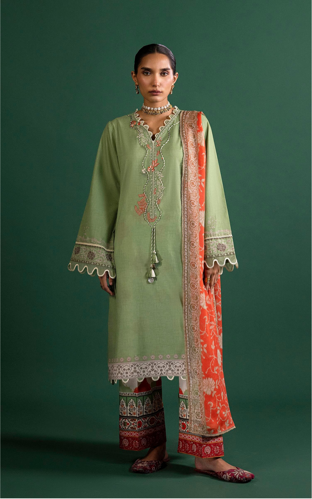 Unstitched 3 Piece Lawn Suit