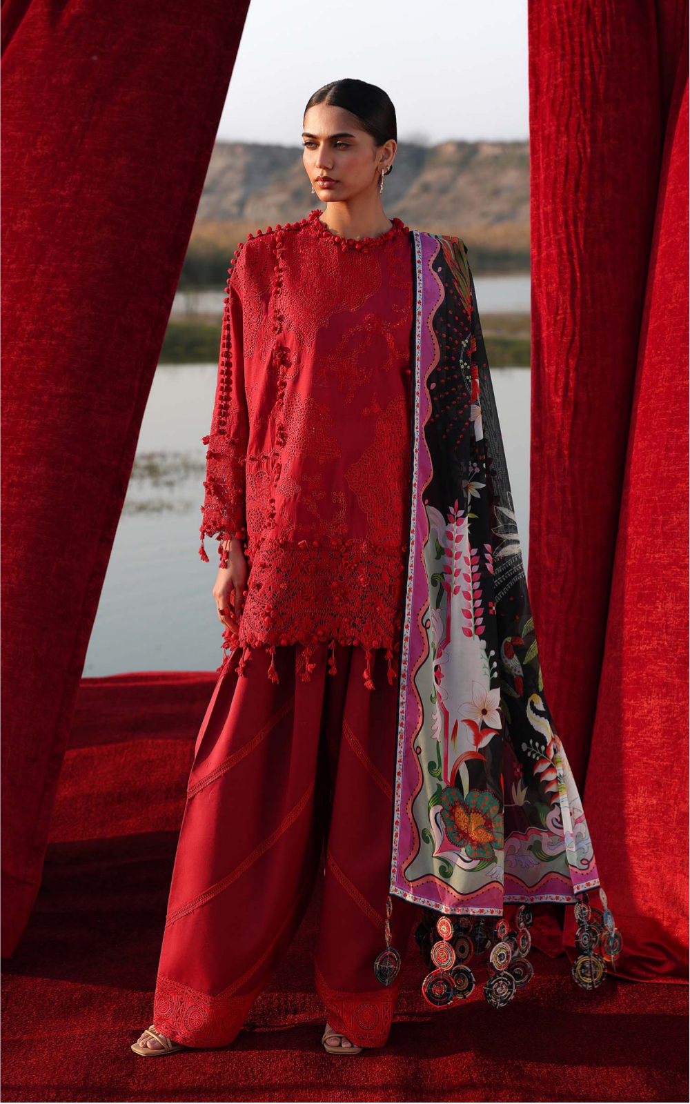 Unstitched Luxury Lawn Suit