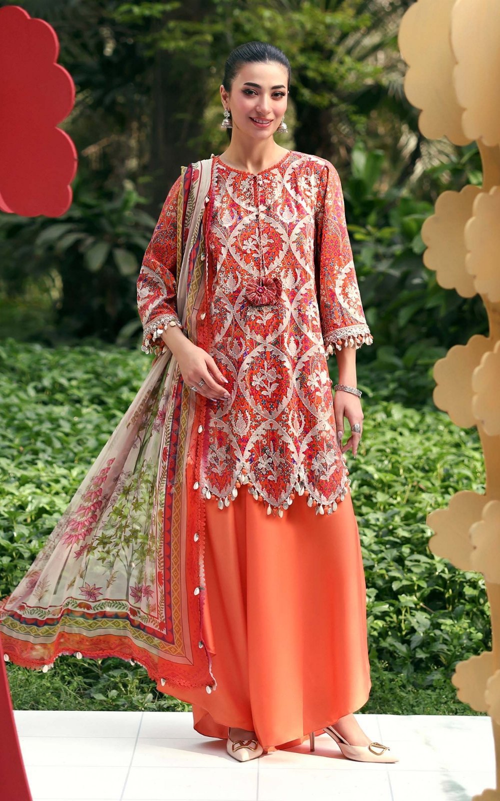 3 Piece Unstitched Embroidered Lawn Suit