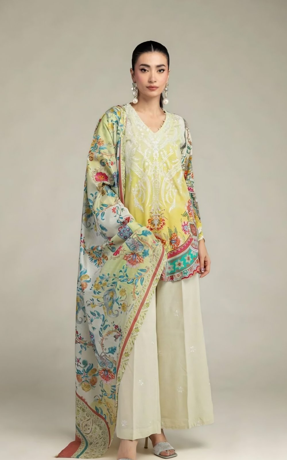 Short Floral Kurta