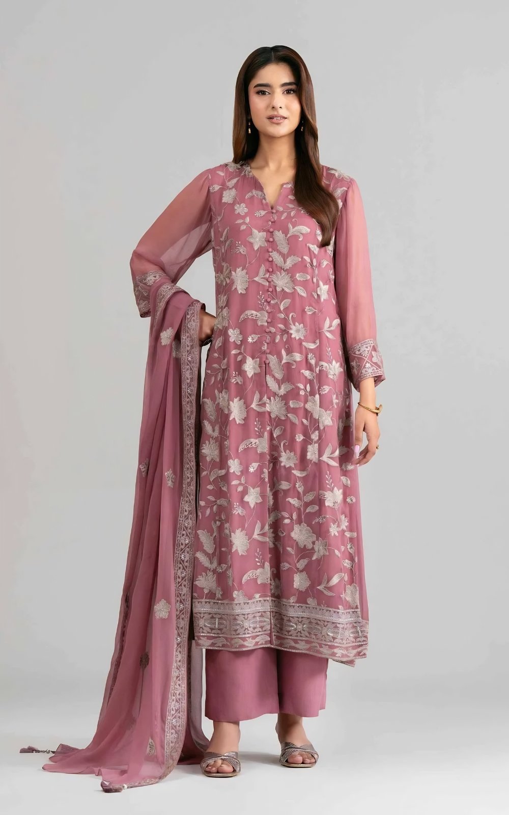 3 Piece - Embroidered Suit