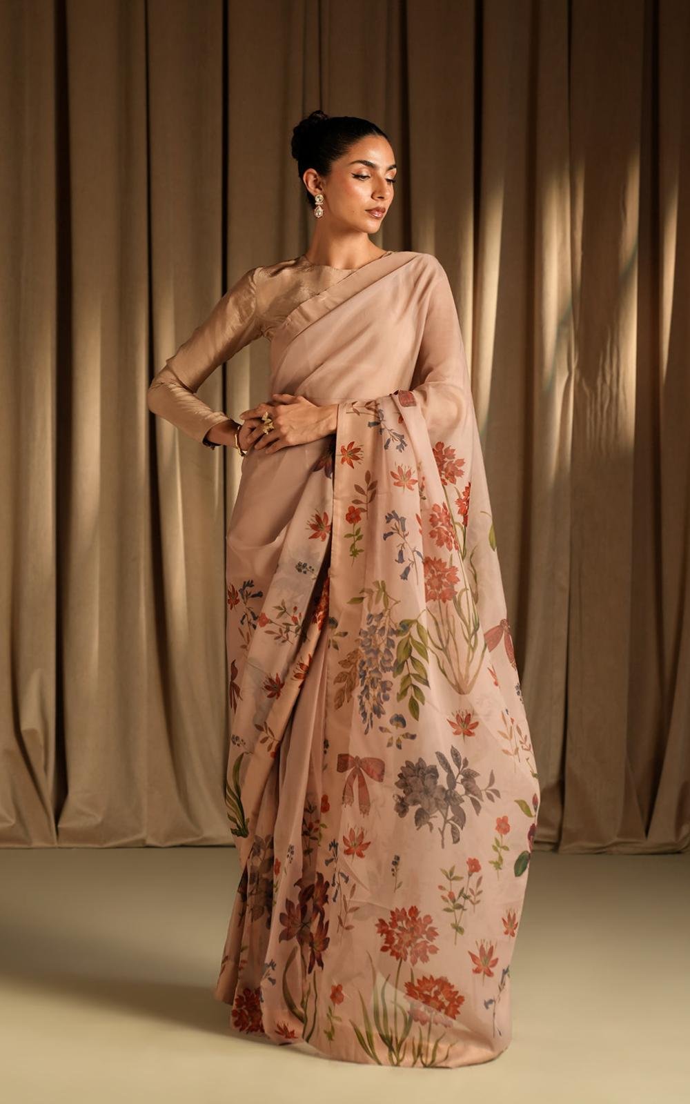 Dehrim Crop Top & Saree (2Pc)
