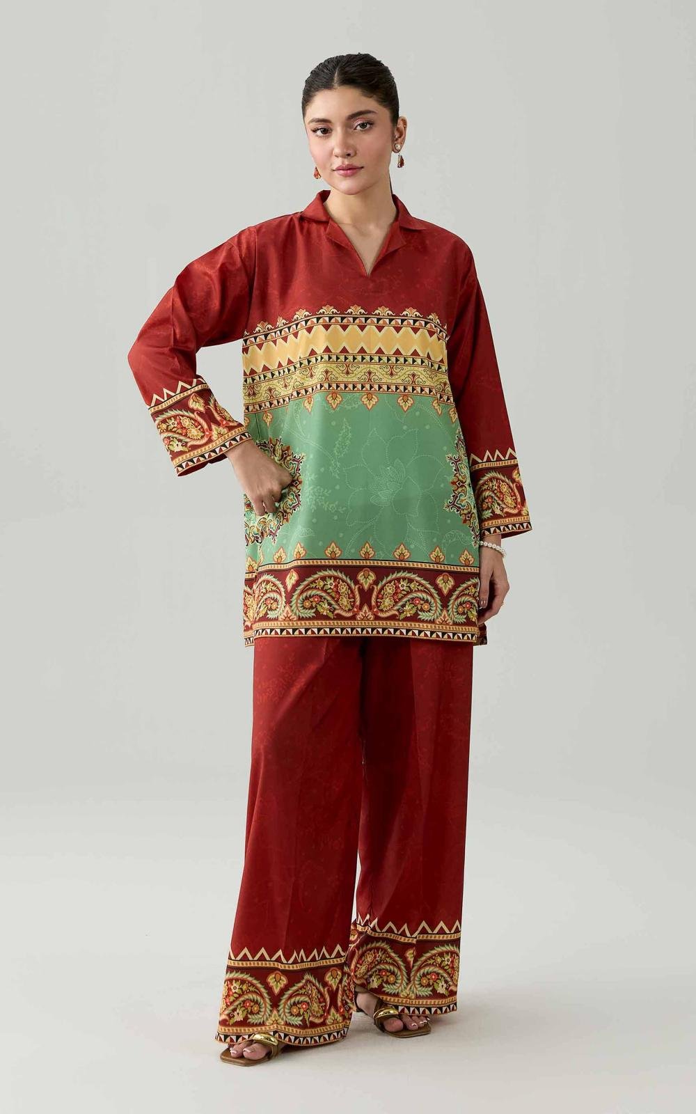 2 Piece - Printed Suit